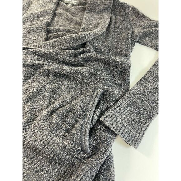 Barefoot Dreams Women's XS/S Cozy Chic Lite Open Front Plush Cardigan Gray Soft - Picture 6 of 6